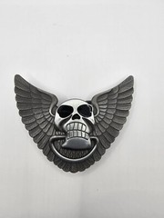 Belt Buckle Skull and Angel Wings by Carroo with Lighter holder NEW