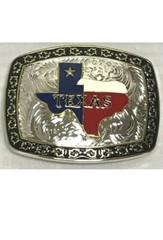 TEXAS STATE BELT BUCKLE MAP FLAG WESTERN RODEO COWBOY HEAVY Hebillas Vaqueras