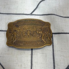 Historic Providence Mint Belt Buckle OS Gold Gunfight at the OK Corral 1981 Vtg