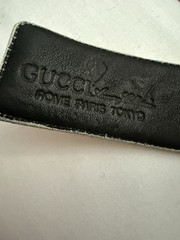 Gucci Black & beige Belt Vintage