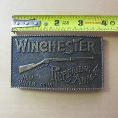rectangle WINCHESTER 3 3/4 x 2 1/8  » BELT BUCKLE Repeating Arms New Haven, CT