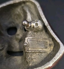 VINTAGE Great American Products Pewter Belt Buckle – 3D Hooded Skull REAPER