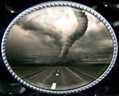 Twister Belt Buckle – Tornado Alley Handmade Silver Buckle – 624