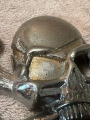 Men&rsquo;s Skull & Crossbones Western Metal Belt Buckle, Silver Tone, 1.5 in