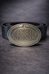 Celtic Knot Belt Buckle – Made in Spain Antique Silver Finish –For 1 1/2” Belt