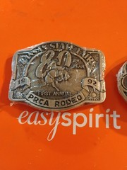 1992 -93 Kansas State Fair First Annual Rodeo Belt Buckle Horse Bronc Cowboy New