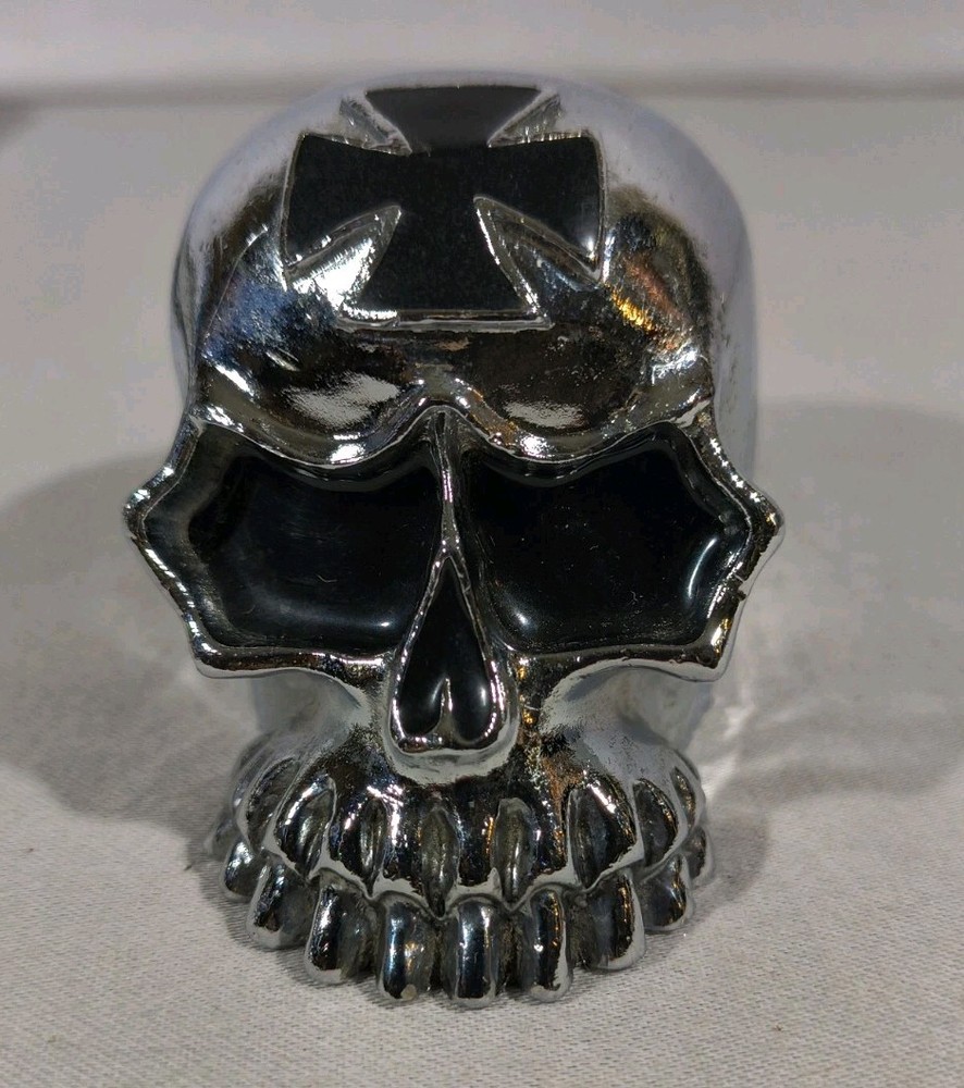 Motorcycle Knob Cover IRON CROSS/SKULL maltese cross chopper motorcycle biker