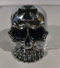 Motorcycle Knob Cover IRON CROSS/SKULL maltese cross chopper motorcycle biker