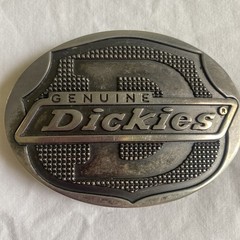 Genuine Dickies Raised Lettering Company Logo Metal Color Belt Buckle