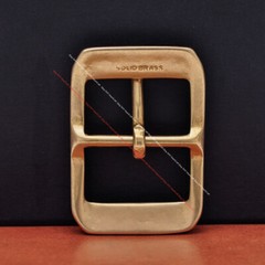 Heavy Duty Real Solid Brass Center Bar Pin Belt Buckle Fits 40mm Leather Strap