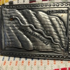Bergamot Brass Works Belt Buckle Silver Dont Tread On Me