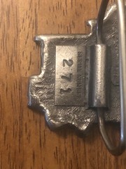 Train Car Caboose Belt Buckle Great American Buckle Co.Pewter 1979 Ltd Ed USA