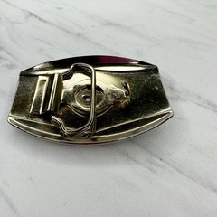 Silver and Gold Tone Western Belt Buckle