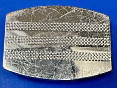 Adidas Silver Colored Striped Golf Sports Trophy Style Vintage Belt Buckle