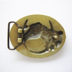 Two Tone Gold/Silver Horse Horseshoe Cowboy Western Metal Belt Buckle