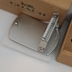 Coach Silver Metal Automatic Latch Belt Buckle Logo Fits 1.5 in Belt