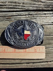 Vintage TL&B Brass Texas Sesquicentennial 1836-1986 Metal Belt Numbered 1508