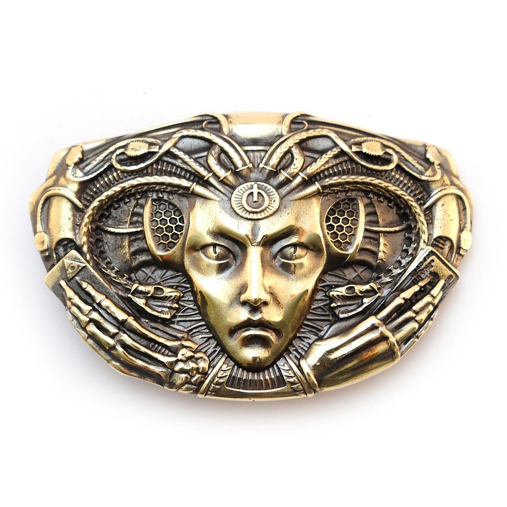 Medusa Gorgon 2.0 belt buckle, Medusa Gorgon solid brass belt buckle