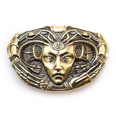 Medusa Gorgon 2.0 belt buckle, Medusa Gorgon solid brass belt buckle