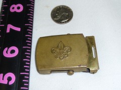 VINTAGE **BOY SCOUTS INSIGNIA*** BRASS WEB BELT BUCKLE