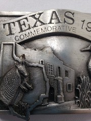 1984 Texas Commemorative Belt Buckle Limited Edition #1326/5000 Pewter Tone