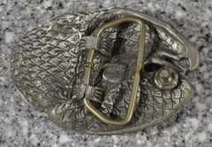 Eagle Belt Buckle EJC 1995 Vintage Pewter Made in USA America