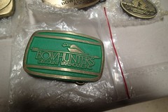 7-TOTAL BUCKLES BOW HUNTERS BELT BUCKLES MARKED #25 KEY CHAIN TOURQUOISE & USAF