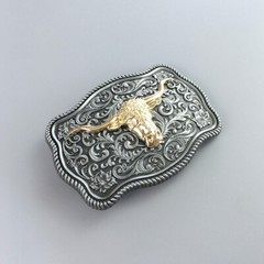 Small Size Vintage Bull Head Western Belt Buckle Boucle de Ceinture