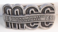 1988 Rocky Mtn MCC Mennonite Relief Sale Belt Buckle Ltd Ed #71/100 Denver CO