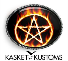 666 Pentagram Belt Buckle – Gothic Occult Men Women Handmade Belt Buckle