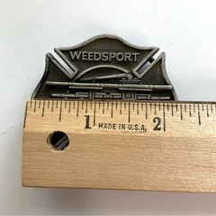 WEEDSPORT (NY) Fire Department Belt Buckle Pewter USA 🇺🇸 Vintage 1978