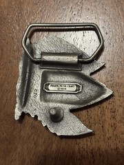 Vintage Indiana Metal Craft Sailboat Belt Buckle Pewter Nautical 1978 Mens