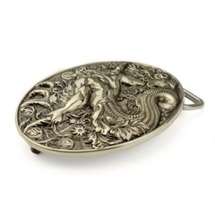 Aquarius german silver belt buckle, Horoscope Astrological Zodiac Sign buckle