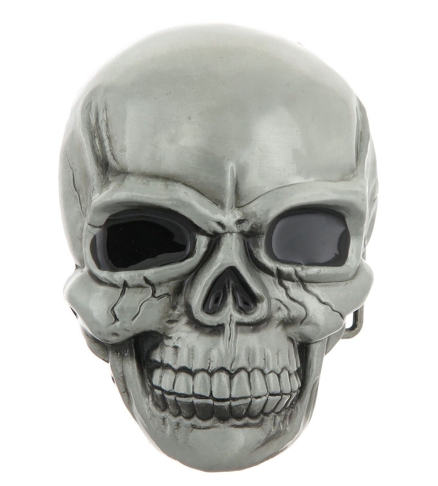 Large Skull Skeleton Head Metal Belt Buckle