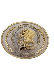 *NOS* GREAT **NORTH AMERICAN HUNTING CLUB** LIFE MEMBER BELT BUCKLE