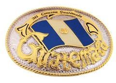 Guatemala Belt Buckle Big New Flag Country Guatamalan National Father Day Gifts