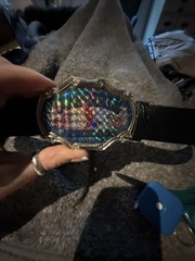 Texas Cowgirl Women&rsquo;s Holographic Western Belt & Buckle Rodeo Sm/Med