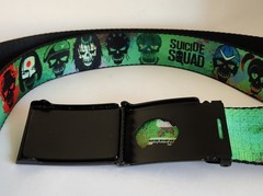 Suicide Squad Belt w/ Metal Belt Buckle Loot Crate Neon Green Black Buckle Down