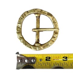 Handmade Solid Brass Belt Buckle USA | 1.5&Prime; « CIRCLE of LIFE » Artisan Buckle Men