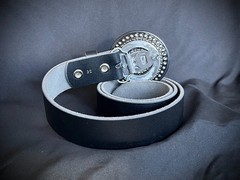 Mars Crypt Relic Skull Belt Buckle Red Crystal Eyes Handmade Darren McNeese