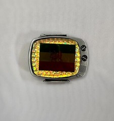 Blinking/Flashing Ethiopian Flag Belt Buckle | American Western Silver Vintage