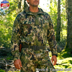 Tactical Stretch Belt for Men, 1.5&Prime; Military Work Rigger Elastic Nylon Hiking..
