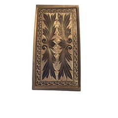 Vintage Engraved Western Belt Buckle Floral Scroll Cowboy Unmarked Non Snap