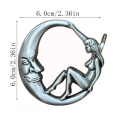 Moon and Beauty Western Cowboy Belt Buckle for Men & Women Rodeo Casual Wear