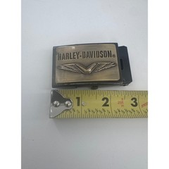 Harley-Davidson Belt Buckle Winged Logo Flip Top Clamp Classic Rectangle