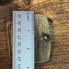 Vintage Firefighter Profile Brass Tone Belt Buckle 3D Relief First Responder B20
