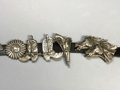 Arnold Goldstein Sterling Silver Concho Black Belt