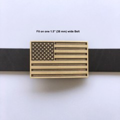 Antique Bronze American US Flag Rectangle Belt Buckle also Stock in the US