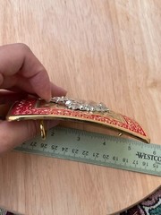 Western Buckle Gold Silver Red Horse Head Cowboy Buckle Fit 2 » Hebilla Vaquero