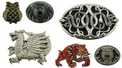 Men Women Belt Buckle Snake Animal Lion Tiger Leopard Metal Black Panther Logo
